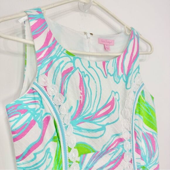 Lilly Pulitzer Biltmore Resort Ring The Bellboy White Tropical Sheath Dress - Picture 11 of 16